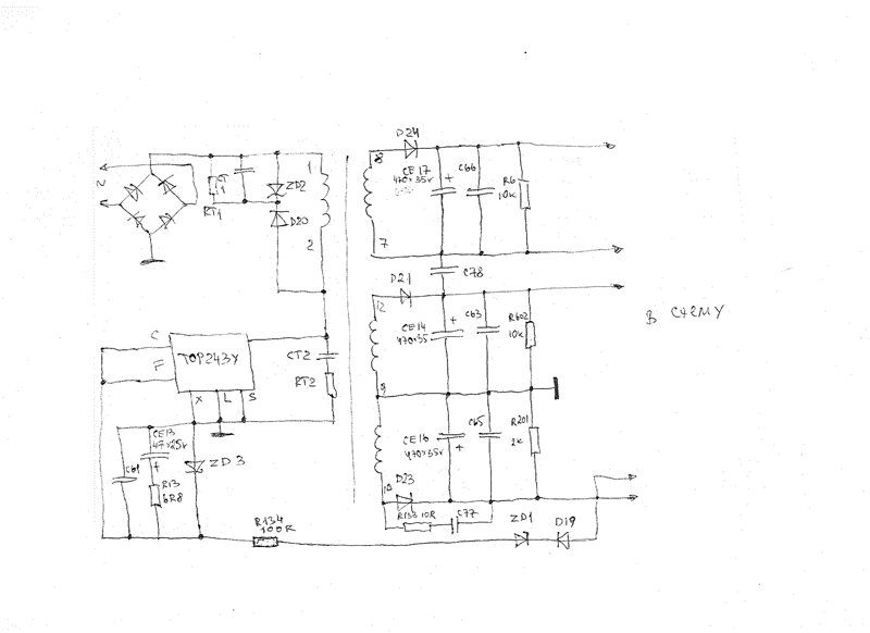 Top246yn схема блока питания